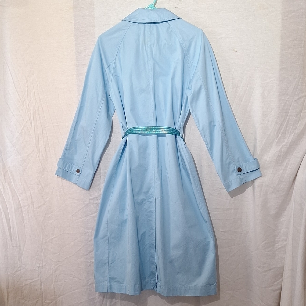 Blue Trench Coat, 100% Cotton, With Belt, a new day, Sz 2, NWOT - Picture 10 of 14